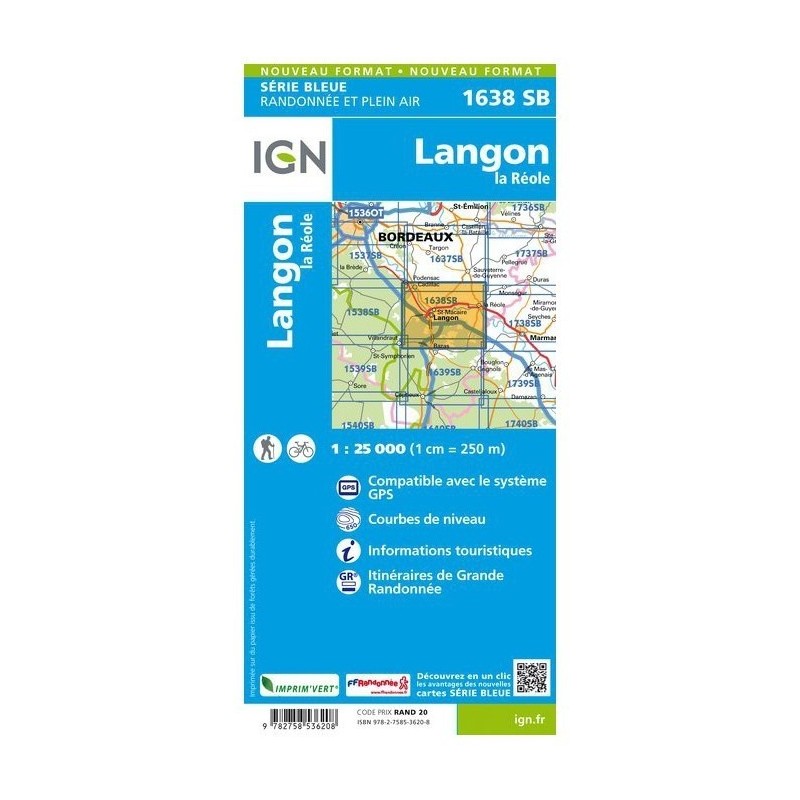 Carte 1638SB Langon / La Réole