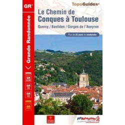 Carte Topo Guide - Le Chemin De Conques À Toulouse