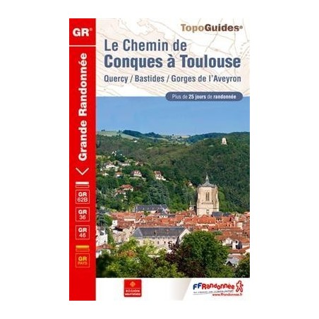 Carte Topo Guide - Le Chemin De Conques À Toulouse