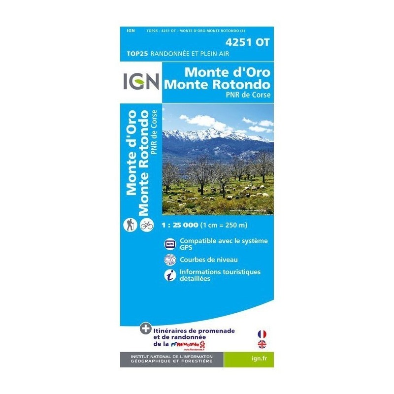 Carte 4251OT Monte d'Oro/Monte Rotondo