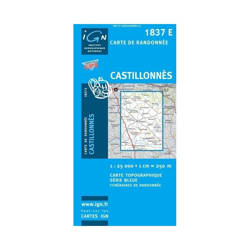 Carte 1837E Castillonnes (GPS)