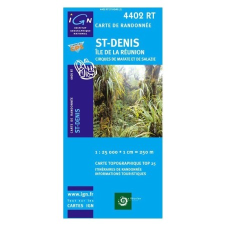 Carte de randonnée 4402RT - Saint Denis Cirques de Mafate et de Salazie - Ile de la Réunion