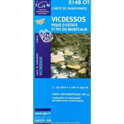 Carte 2148OT Vicdessos / Pics d'Estats et de Montcalm