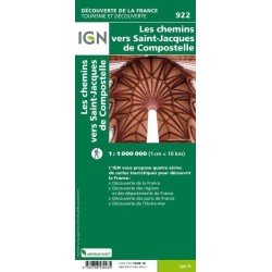 Carte 1M922 Les Chemins vers Saint-Jacques-De-Compostelle