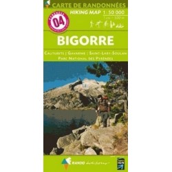 Carte de randonnées n° 4 Bigorre 1/50.000